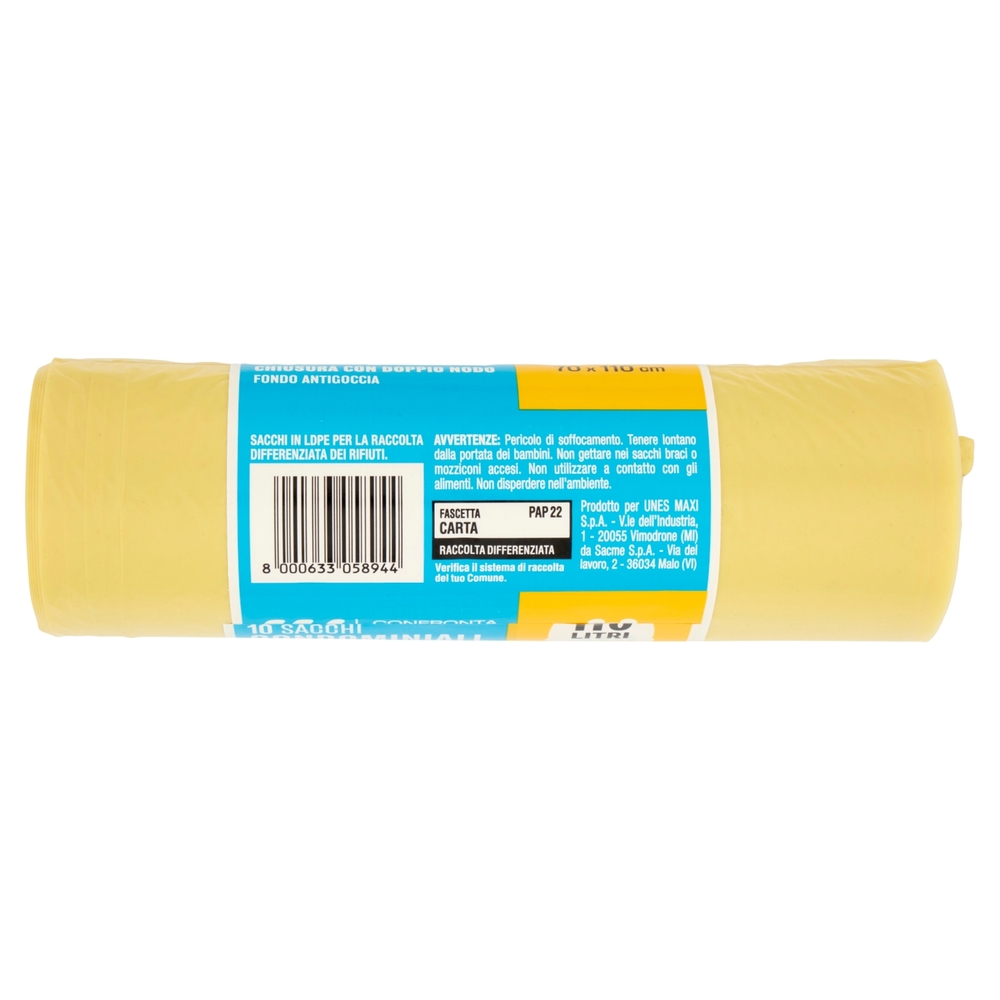 10 Sacchi Condominiali Gialli 110 Litri U! Confronta e Risparmia